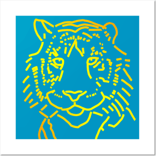 Big Cats Yellow Tiger Posters and Art